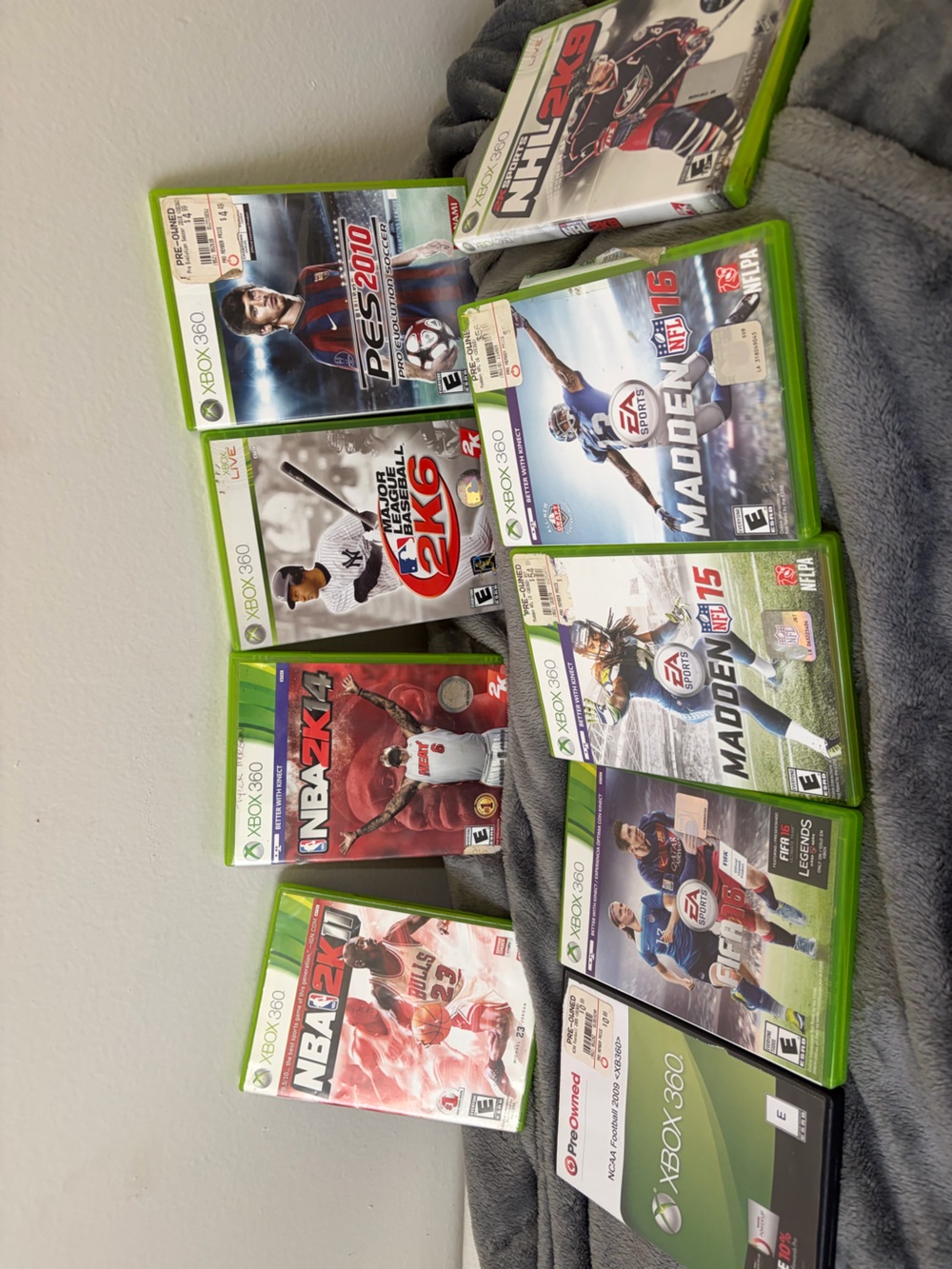 Xbox 360 Sports Games Lot – 9 Games – NCAA, NBA 2K, Madden, NHL, FIFA & More